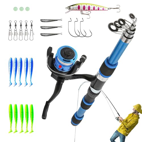 Kit de pêche pour enfants et débutants ensemble complet compact pour jeune pêcheur