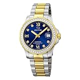 JAGUAR Reloj modelo J893/2 de la colección WOMAN, caja de 34,5 mm azul con correa de acero bicolor para señora