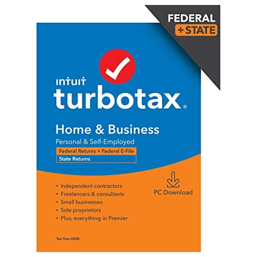 [Old Version] TurboTax Home & Business Desktop 2020 Tax Software, Federal and State Returns + Federal E-file [Amazon Exclusive] [PC Download]