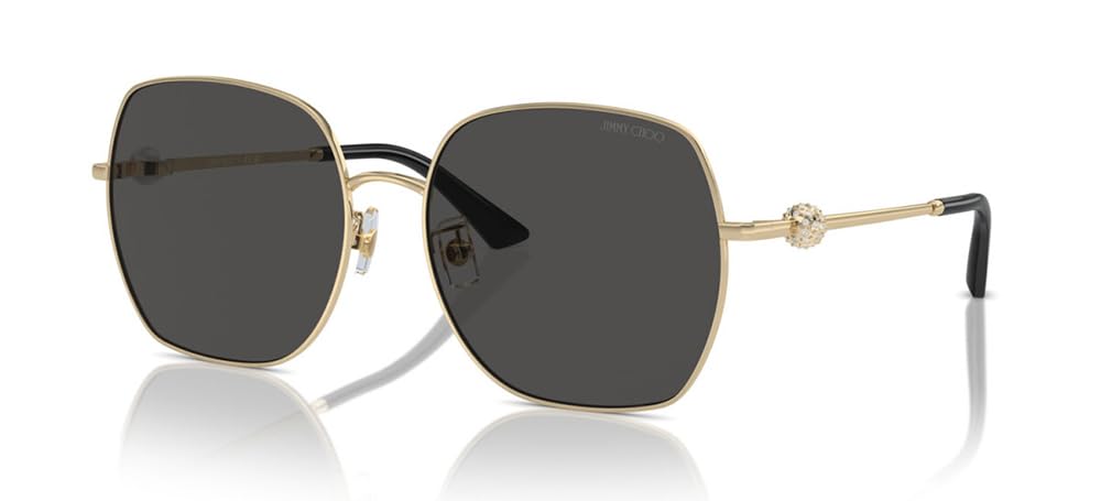 Jimmy Choo Damen Gold Jc4008hd 300687 Sonnenbrillen Metall Grau Quadratisch Normal