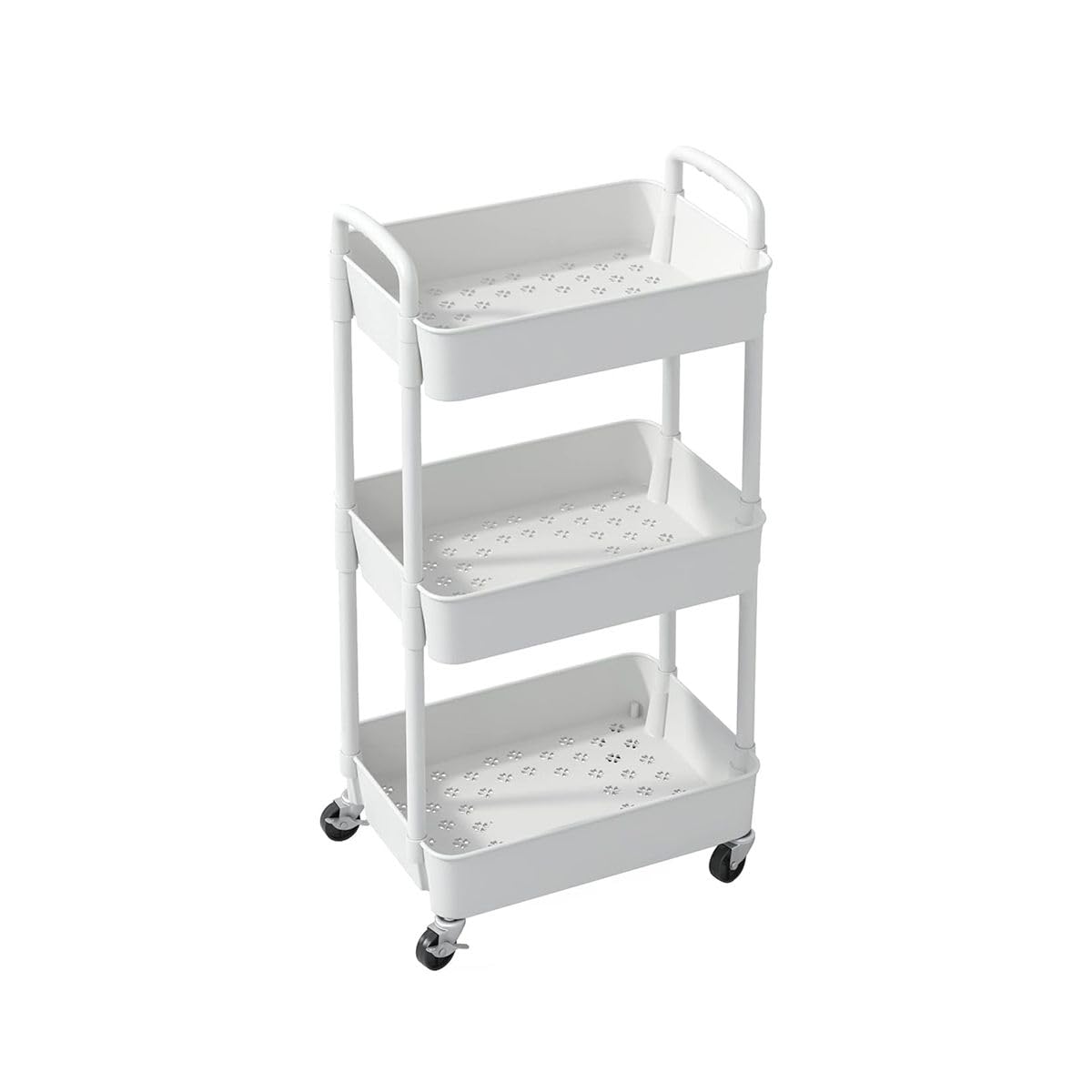 アイボリー 3段ワゴン プラスチック製 キャスター付き Amazon.co.jp: キッチンワゴン キャスター付き 3段 浴室収納