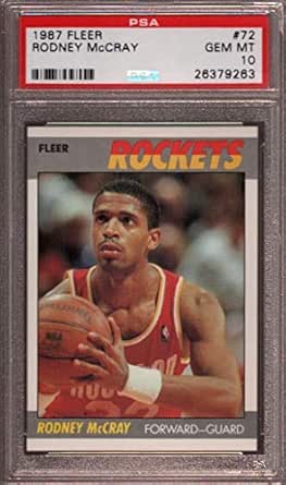 Amazon.com: 1987 FLEER 72 RODNEY McCRAY ROCKETS PSA 10 : Collectibles ...