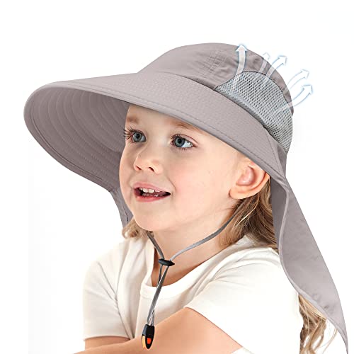 Catálogo de Ropa de Pesca para Niño los más solicitados. 49 Duwinja Sombrero de Sol Niñas, Gorro de Pesca Protectores de Cuello para Niños 3-12 Años,【ala Ancha 11cm,UPF 50+, Impermeable,Plegable, Transpirable, Ajustable】para...