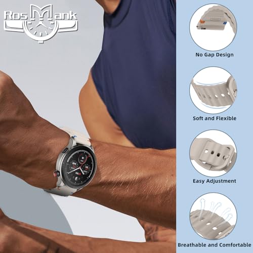 Image of 22mm Silicone Watch Band Compatible with Amazfit T-Rex 3 Pro 48mm /Balance 2 /Balance /Bip 6 /Bip 5 /GTR 4 /GTR 3 /GTR 2 /GTR 47mm, Wavy Replacement Strap for Amazfit Cheetah /Stratos 3 /2s