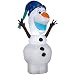 Gemmy Inflatable Olaf in Blue Christmas Hat Indoor/Outdoor Holiday Decoration - 3.5Ft. Tall