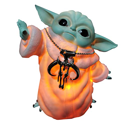 LED Baby Yoda Toys Glowing The Mandalorian series The Child Yoda Toy for fans gift.