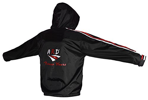 ARD Heavy Duty Sweat Suit Sauna Exercise Gym Suit Fitness, Weight Loss, Anti Rip Hooded (XL)