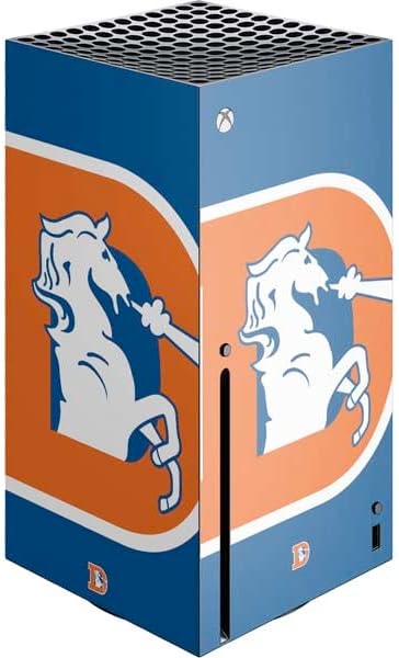 Skinit Decal Gaming Skin Compatible with Xbox Series X Console - Officially Licensed NFL Denver Broncos Retro Logo Design