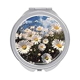 Grossissement 1x 2x : miroir double face de marguerites qui répond à tous vos besoins cosmétiques. Le miroir ordinaire est idéal pour regarder tout le visage de près, tandis que la loupe 2x fonctionne parfaitement pour le mascara, l'épilation, l'épilation, la soie dentaire, etc.