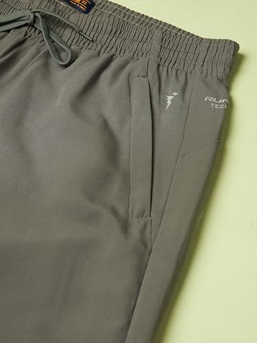 Image of TECHNOSPORT Mens Regular Fit Solid Woven Track Pant for Activewear, Regular Use and Quick Dry, (Non- Stretchable)