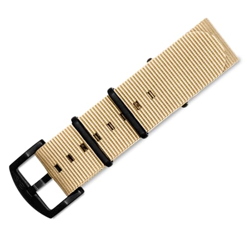 Image of BluShark - Original Collection Military-Style Waterproof Watch Strap, Fits All Timepiece Brands, Durable Nylon Wristwatch Accessories with Stainless Steel Buckle - 18mm, 20mm, 22mm & 24mm Watch Bands
