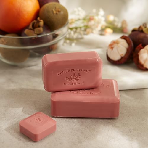 Image of Pre de Provence Artisanal Soap Bar, Enriched with Organic Shea Butter, Natural French Skincare, Quad Milled for Rich Smooth Lather, 8.8 Ounce, Mangosteen