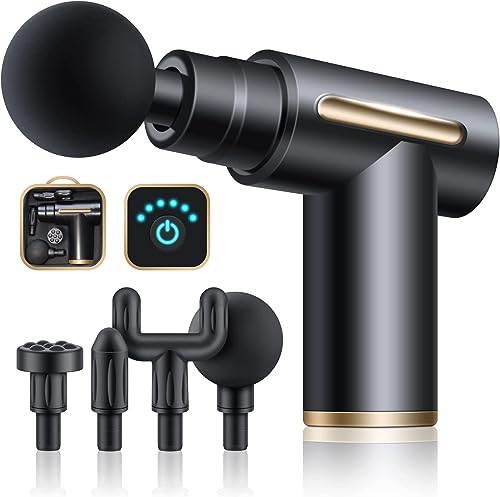 eterus Muscle Massage Gun. Wireless, Touchscreen, Portable. 4 Interchangeable Massage Heads. Deep Tissue Massage.