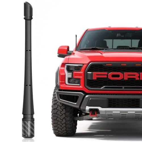 7 Inches Short Antenna for Ford F150 2009-2025 & Bronco 2021-2025, Rubber Replacement Antenna, F150 Accessories, Internal Copper Coil for Enhanced AM/FM Reception & Car Wash Proof, Easy Installation
