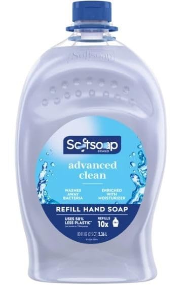 Advanced-Clean Liquid Hand Soap Refill, 80 fl oz Bottle (1-Pack)