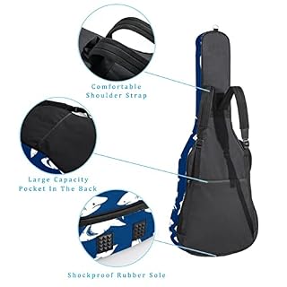 Hondank Housse pour guitare acoustique – Fond bleu – Rembourrage épais – 1 cm – Étanche – 40 – 41 – 42 pouces… - Les Beatles, Paul McCartney, John Lennon, RIngo Starr, George Harrison Hondank Housse pour guitare acoustique - Fond bleu - Rembourrage épais - 1 cm - Étanche - 40 - 41 - 42 pouces… – Image 3