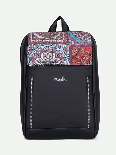 Image of ZOUK Olina Daypack for Women - Convertible Backpack with Laptop & iPad Compartments | Stylish Handcrafted Office & Travel Bag with Water-Resistant Lining & Dual Straps |