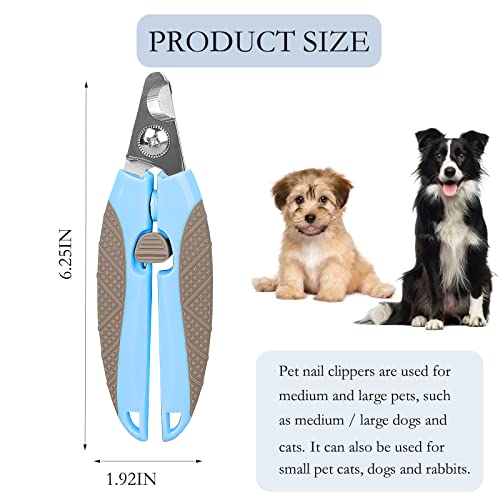 Oyanten Dog Nail Clippers Trimmer - Pet Nail Clipper Claw Trimmer Grooming Tool With Safety Guard & Nail File & Razor Sharp Bladefor Small/Medium Dogs Cats Puppy, Blue #TOP1