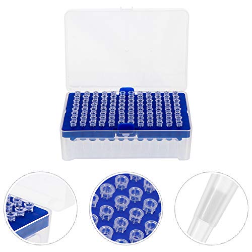 VILLCASE 96Pcs 1Ml 10Ul Líquido Pipeta Ponta de Pipeta de Filtro Descartável Pontas de Pipeta Cientí