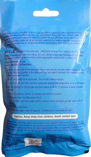 Image of Samsung Washing Machine Drum Cleaning Powder Compatible For Samsung Washing Machine Front Load and Top Load, Washing Machine Cleaning Powder, Drum Cleaner Descaling powder -100 gm (Packet Of 10)