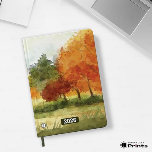 Image of Jhingalala Diaries - Hardbound Executive Planner Diary 2026 With Dates I One Day to a Page Format I 365 Dates New Year 2026 Diary For Personal and Office Use I A5 Size 21 x 15 cms I 344 Pages