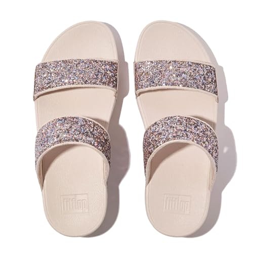 FitFlop Women's Lulu Multi-Tonal Glitter Slides Wedge Sandal4