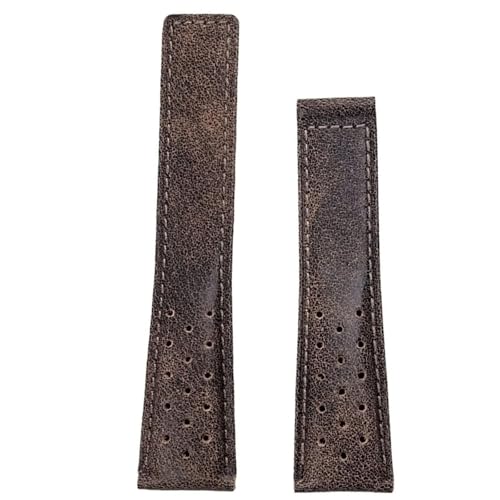 Bracelet de montre 22mm en cuir givré véritable de haute qualité