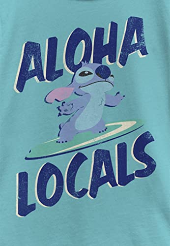 Disney Lilo Aloha Locals Stitch Girl's Solid Crew Tee2