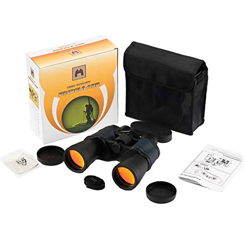 SP-Cow Prismáticos, 10x50 HD Prismaticos Profesionales Telescopio con Prismas BaK4 y FMC, Resistente al Agua y A Prueba de Niebla, Ideales para Observación de Aves, Senderismo, Astronomía y Camping