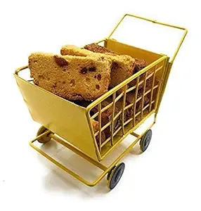 APEROL DESIGN Iron Shopping Cart Shape Platter Trolley for Kitchen & Dinning Table Serving Platter (1)