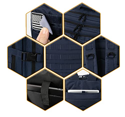 Image of QT&QY 45L Military Tactical Backpacks Molle Army Assault Pack 3 Day Bug Out Bag Hiking Treeking Rucksack
