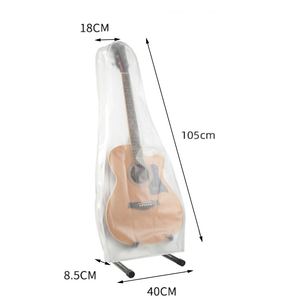 Funda De Guitarra Impermeable, Bolsa para Guitarra clásica, Funda Antipolvo Impermeable para Guitarra, fácil de Limpiar, Expositor de Pared (para Guitarra acústica), Transparente