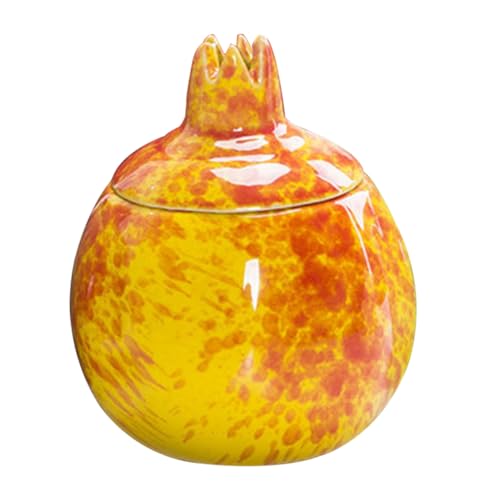 ABOOFAN tetera té verde contenedores de pintura frascos de boticario taza para té almacenamiento de organizador de te botes especias lata de te bote de almacenamiento cerámica Yellow