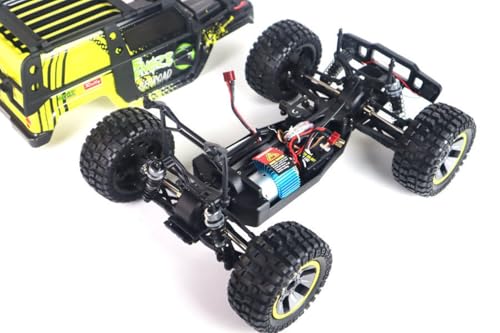 ES-Toys RC Elektro Buggy 1:10 mit 2,4Ghz Fernsteuerung, 48 km/h, Allradantrieb - 1700 mAh LiIon Extreme 204E (Schwarz-Gelb)