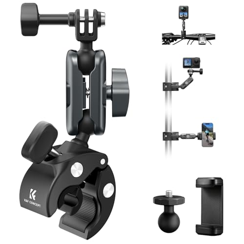 K&F CONCEPT MS-100 - Morsetto a granchio universale per tubi + Pomo in alluminio + Attacco sfera...