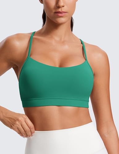 Image of CRZ YOGA Butterluxe Y Back Sports Bras | Light Support, Removable Pads, Yoga, Extremely Soft, Scoop Neck, Spaghetti Strap, for Women