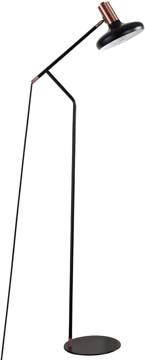 SAFAVIEH FLL4043A Lighting Collection Amia Copper and Black 66-inch Floor Lamp, H