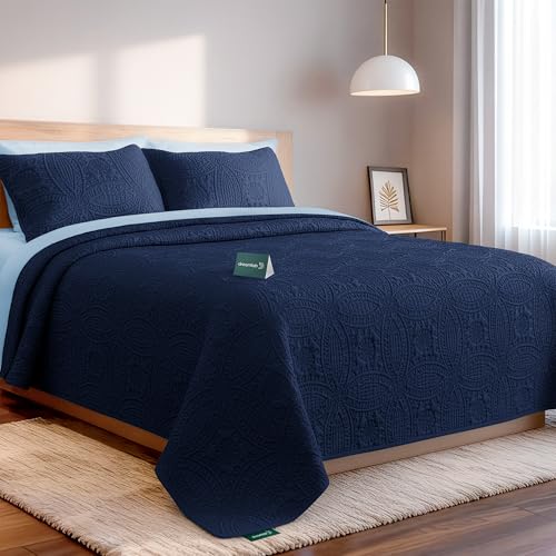 La Mejor Recopilación de Sobrecama para comprar online. 48 Dreamlab Set de Edredon Queen Ligero con Fundas de Almohadas | Colcha para Cama Capitonada | Edrecolcha Hipoalergénica | Sobrecama | Blancos para el Hogar | Ropa de Cama 7 Pzs...