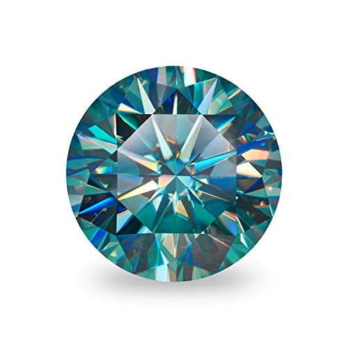 6.5Mm 1.0Ct Vvs1 Blue Green Moissanite Round Excellent Cut Moissanite Loose Gemstones For Jewelry Making #TOP7