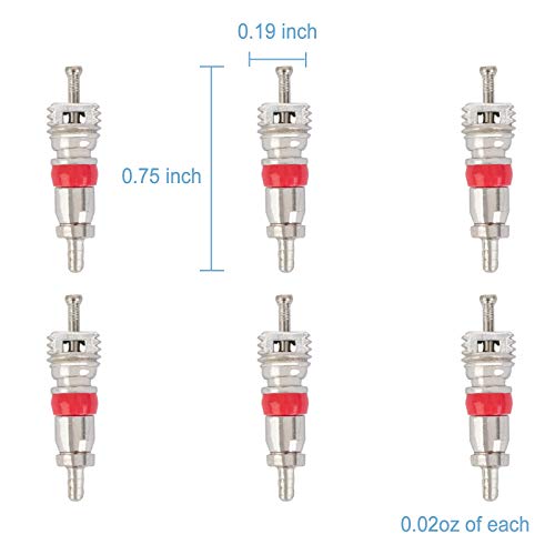 Aoerzn 100Pcs Premium Tyre Tire Valve Cores, Valve Stem Core Part