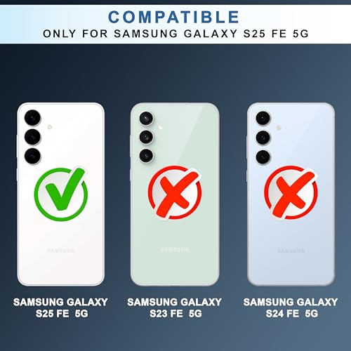 Image of CEDO Backcover for Samsung Galaxy S25 FE | Camera Protection Bump Shockproof Edge | Ultra Hybrid Transparent Acrylic Clear TPU+PC Hard Backcase Cover (Black)