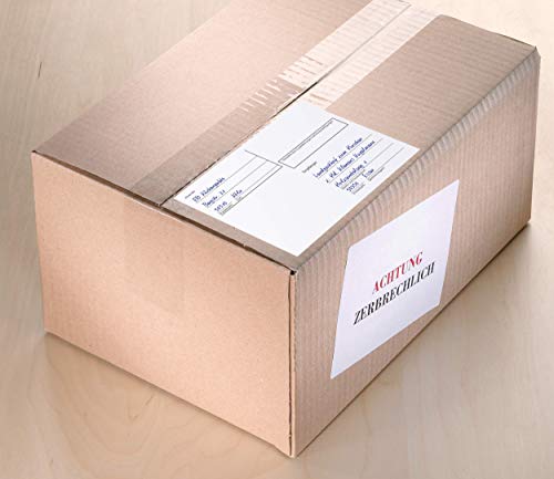 Sigel AS600 selbstklebende Adress-Aufkleber für Handbeschriftung, A6 quer, 100 Stück, universell einsetzbar für Postkarten, Briefe, Päckchen, Adressetiketten