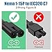 AGVEE 10ft AC Power Cord for Lift Chair or Power Recliner, Compatible with Lazyboy Ashley Okin Limoss Pride Catnapper Golden Berkline Replacement, ETL Listed 2-Prong Power Cable, Black