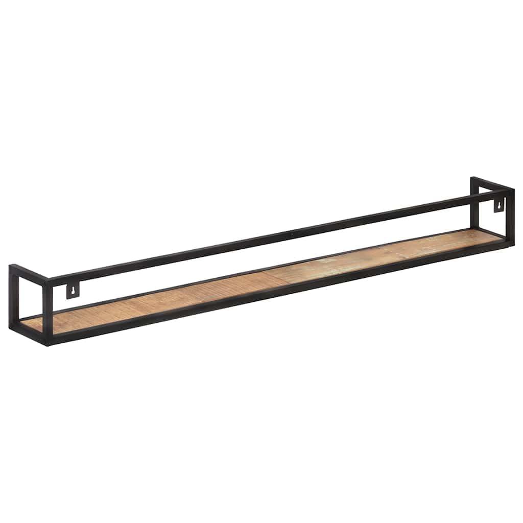 Wandregal 2er Set 160 cm Altholz Massiv Eisen