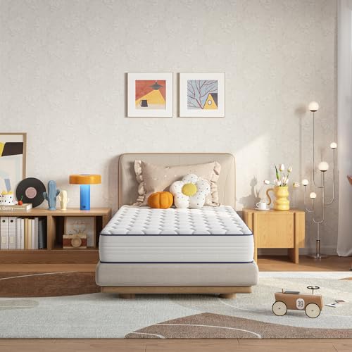 Novilla 6 Inch Twin Mattress,Bonnell Spring Hybrid Mattresses for Spine Support & Cooling Comfort -...
