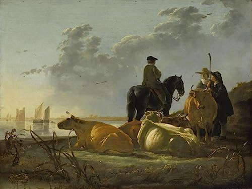 Affiche toile Paysans et animal Aelbert Cuyp pour habiller un mur vide avec élégance