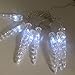 Produktbild LED Lichterkette Batteriebetrieben 8 Eiszapfen Weihnachten Deko Weihnachtsbeleuchtung Kaltweiß