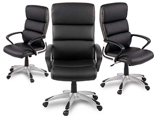Fauteuil de bureau jakEG-228 noir au design epure et robuste - 4