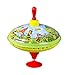 Lena tin Toys 52230 - Brummkreisel Biene Maja Ø 19 cm, Metall Schwungkreisel aus Blech, klassischer Pumpkreisel, Blechkreisel mit Maya Motiv, Kreisel mit Standfuss, Spielzeugkreisel für Kinder 18M+