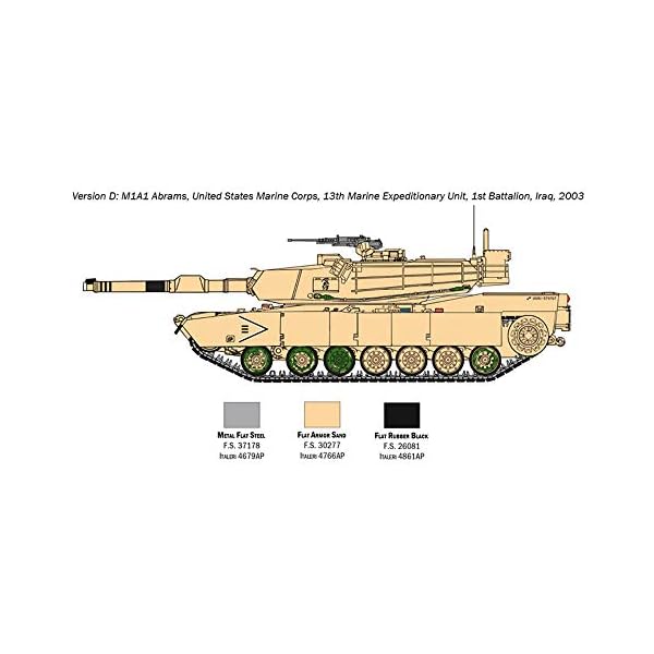 Italeri 510006571 1:35 M1 Abrams m. Crew (5) -Modellbau, Bausatz, Standmodellbau, Basteln, Hobby, Kleben, Plastikbausatz… – Bild 7